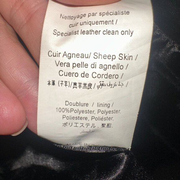 Sinequanone Paris sheep skin leather Biker Jacket - Picture 4 of 4